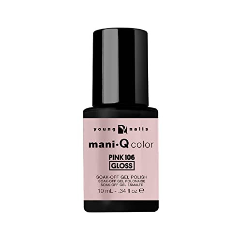 Young Nails Mani-Q Gel Polish, Color Gel Nail Polish For Natural Or Artificial Nails, Cure With LED Or UV Light, Soak Off Gel Polish 0.34 fl oz.