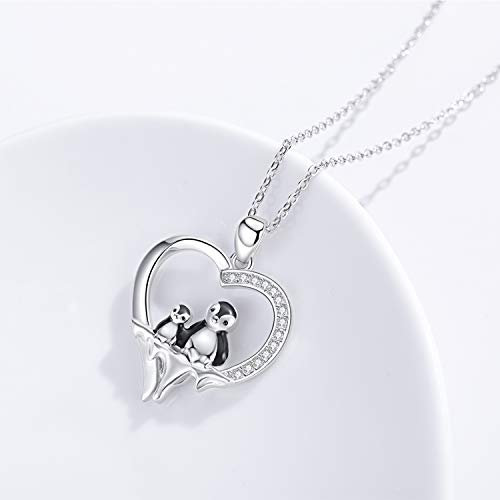 CHENGHONG Necklace for Women 925 Sterling Silver Pendant Cute Animal Necklace Friendship Necklace Mothers Gifts for Mom Girlfriend Wife2