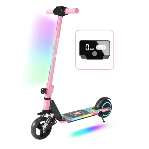 E-RIDES Monopattino Elettrico, 6.5'' Monopattino Elettrico Bambini dai 6 ai 12 anni, Pieghevole Monopattino Bambini,Autonomia 5-8KM,Monopattini Elettrici Display a LED,Regalo per Bambini