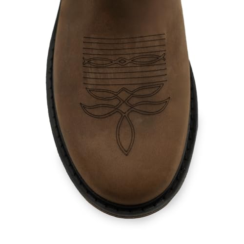 CEBU Men's HL100 Soft Toe Work Boots - breathable heavy duty, oil and acid resistant, warehouse, utility, manufacturing, 10 inch, pull on3