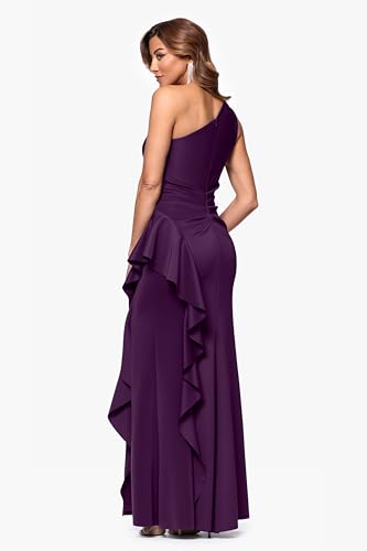 Image of Xscape Women's Off The Shoulder Sequin Floral Lace Overlay Formal Gown with Sweetheart Neckline