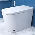 ARRISEA Auto Open/Close Lid Smart Toilet with Bidet Built,Auto Flush & Foot Sensor Flush Bidet Toilet with Elongated Heated Seat and Adjustable Warm Water, Modern Bidet Seats with LED Light