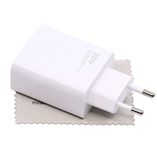 Cargador original Xiaomi MDY-11-EZ 30W para Xiaomi Mi 11i, Mi 11 Lite 5G, Mi 10T, Mi 10T 5G, Mi 10T Lite 5G, Mi 10T Pro 5G, Mi 10T Pro 5G, Poco F2 Pro, Poco X3 (sin cable de datos) con paño de