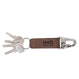 Hide & Drink, Leather Key Ring Holder/Keychain Fob/Belt Loop Attachment Handmade Includes 101 Year Warranty :: Bourbon Brown