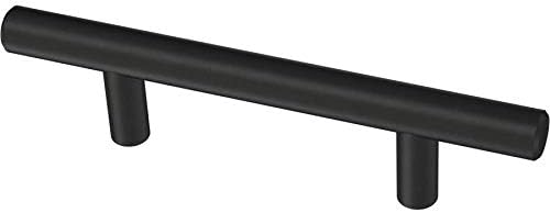 Brainerd BAR076W-FB 3" European Flat Black Bar Drawer Pull 6 Pack
