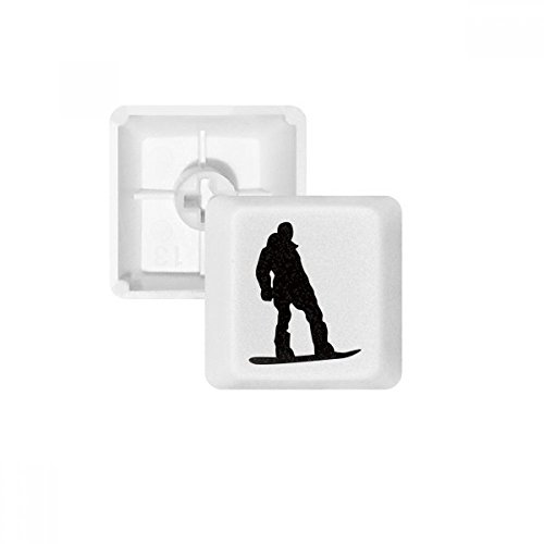 Keycaps PBT pour clavier mécanique touches blanches anti-usure sans marquage motif skate