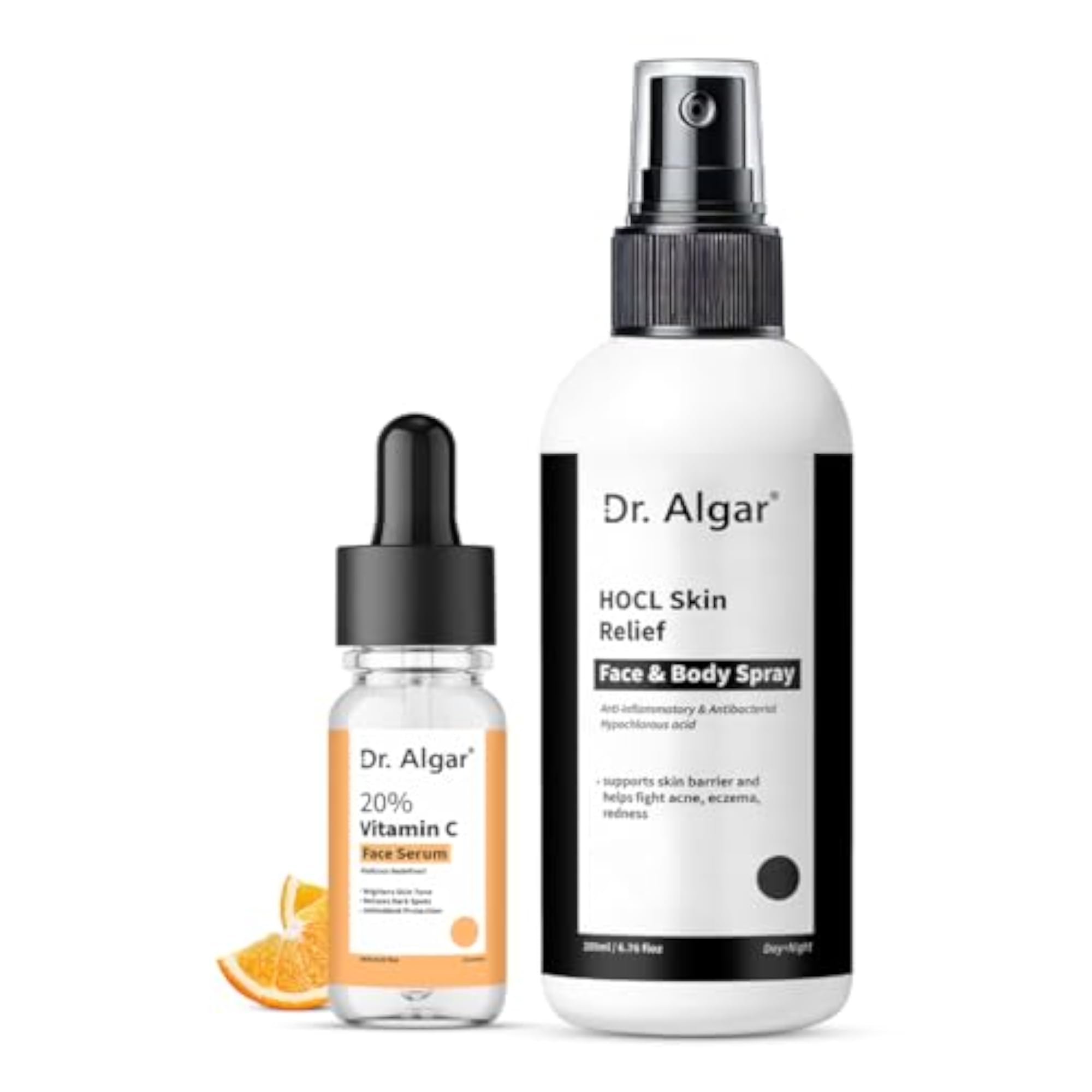 Vitamin C Face Serum + HOCL Spray, Brightening Combo