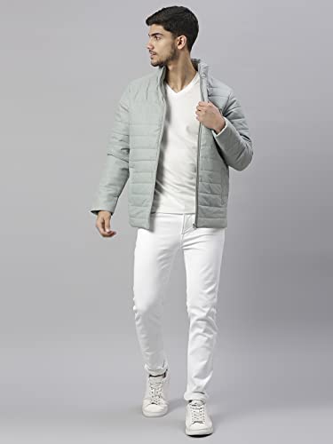 Image of Dennis Lingo Men's Solid Long-Sleeve Regular Fit Puffer Jacket - Waterproof, Lightweight, Casual Winterwear for Men