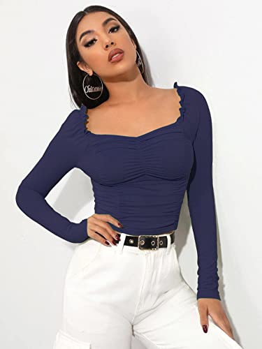 Image of Shasmi Women's Shirt | Sweat Heart Neck | Full Sleeve | Regular Fit | Elegant Design Stylish & Comfortable | All-Day Comfort | Perfect for Formal, Casual (Tank Top)