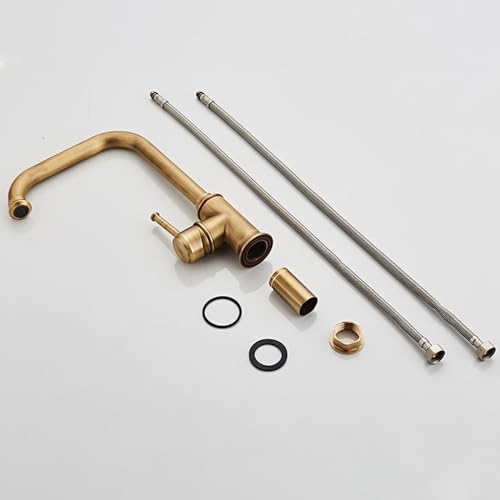 Robinet de cuisine haut de gamme or avec mitigeur pull-down et douchette à commande unique