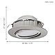 EGLO 3er-Set LED Einbaustrahler Pineda, LED Spots Set aus Kunststoff, 3 LED Einbauleuchten in Nickel-Matt, Einbaustrahler LED flach und schwenkbar, Ø 8,4 cm