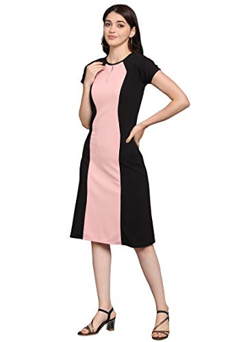 Image of PURVAJA Women's Fit & Flare Knee-Length Dress
