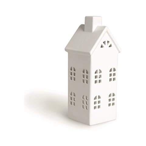 Excelsa House Lantern, Ceramic, White, 8 X 8 X 23 cm Cover