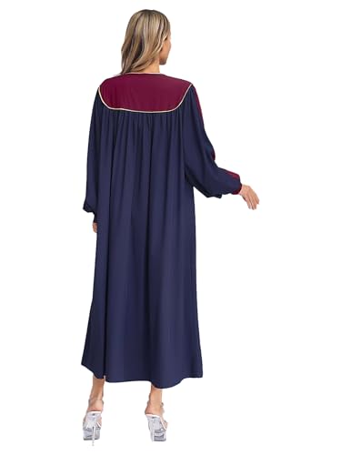 Robe longue pour chorale bicolore avec manches évasées ample