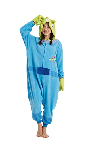 GONAAP Unisex Adult Alien Onesie Pajamas Animal One Piece Costume Cosplay Sleepwear (Alien 9-10Years)