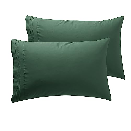 Recopilación de Funda para almohada los 5 más buscados. 42 Nestl Bedding Juego de 2 Fundas para Almohada - Fundas de Almohada Doble Cepillado Microfibra Hipoalergénica - Fundas para Almohadas de Cama Serie Premium 1800, King - Verde...