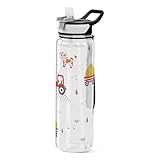 Ouverture en un clic avec couvercle : la bouteille d'eau de sport de 1 L est équipée d'un bouton clic pour une ouverture facile avec une seule main, facile à boire, bouteille d'eau parfaite pour les adultes ou les enfants, portable et pratique, taille compacte s'adapte également parfaitement à votre sac à dos et porte-bouteille de vélo.