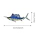 LIFFY Metal Sailfish Wall Art Outdoor Metal Fish Wall Hanging Decor Indoor Home Tropical Swordfish Wall Decor Glass Art Wall Decoration Ornaments for Kitchen,Living Room,Bedroom - 36 Inches Long