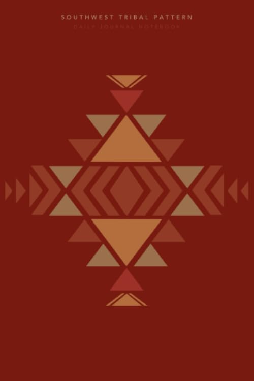 Southwest Tribal Pattern Daily Journal Notebook 6" X 9" Notebook 120 Blank Lined Pages