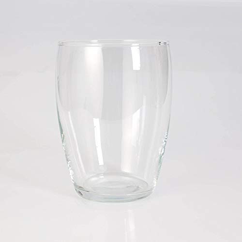 INNA-Glas Redondo jarrón de Cristal Henry, Transparente, 19cm, Ø 13,5cm - Florero de Vidrio - Vaso Decorativo
