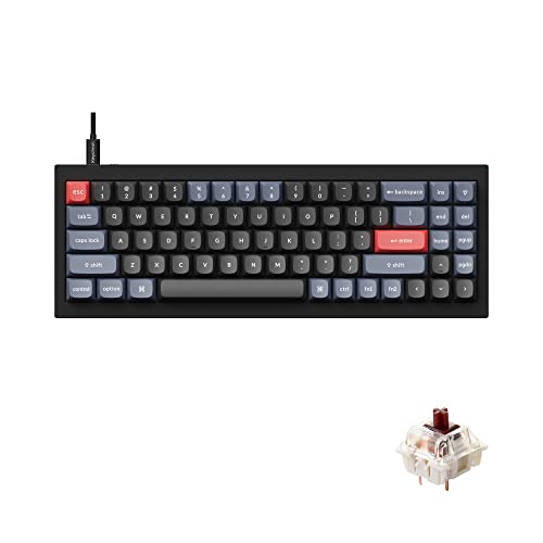 Keychron Q7 70%���C�A�E�g �z�b�g�X���b�v�\ RGB �L���J�X�^�����J�j�J���L�[�{�[�h Mac Windows Linux�Ή� QMK/VIA �v���O�����\ �}�N�� �t���A���~�j�E�� Gateron G Pro �u���E���X�C�b�` �_�u���K