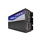 Transformateur Tension Onduleur Sinusoïdal Pur 2000W 3000W 4000W 12V CC 24V CC 48V CC 60V CC 72V CC vers 110V CA 220V CC Double Affichage Numérique Inverter(72V,230V(60Hz),4000W)