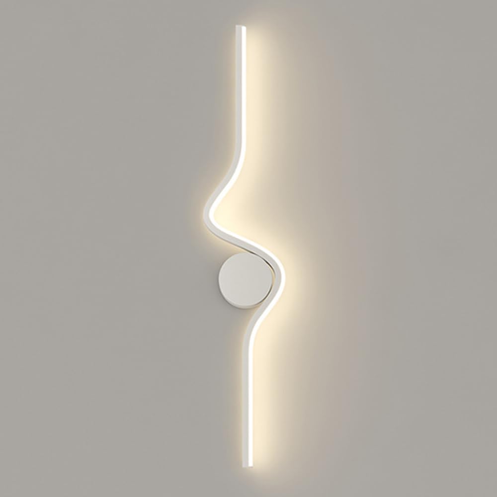 Aplique de pared LED interior blanco contra pasillos oscuros y sombras en el baño 7