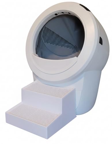 Steps Platform for Litter-Robot 4 5 5 Pro EVO | Easy Access and Ultimate Litter Control! (White)