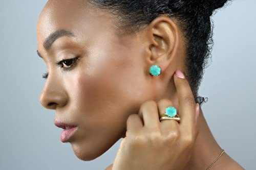 Bague en amazonite ajustable sans nickel faite à la main - 4