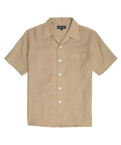 [Brooks Brothers] ブルックスブラザーズ コットン バスケットウィーブ キャンプシャツ 330001171 ベージュ S