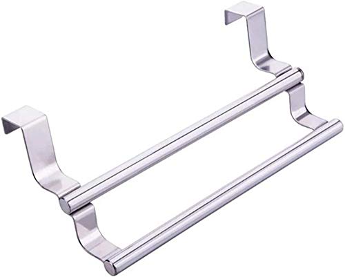 Porte-serviettes sans clou amovible pour placard de cuisine, tringle en inox sans perçage