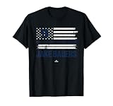 USA Flag Bat Jake Bauers Milwaukee Baseball MLBPA T-Shirt