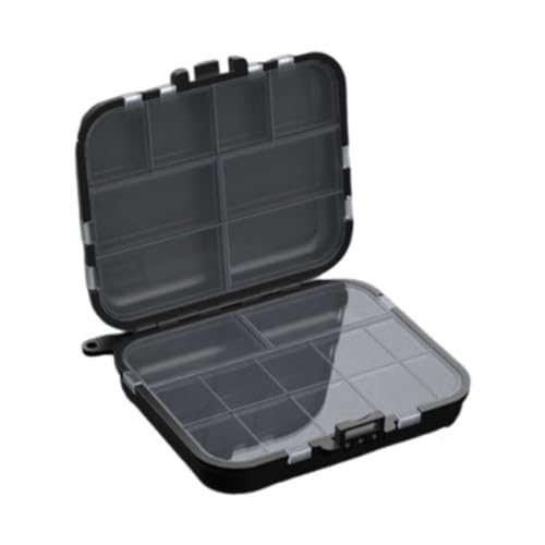 KiBcsLic 釣りタックルボックス 両面収納型 オーガナイザーケース バイトコンテナー 軽量耐久pp製 多機能仕切り スナップロック仕様 携帯便利 初心者プロ共通に適用, 12cm×10.3cm×2.8cm