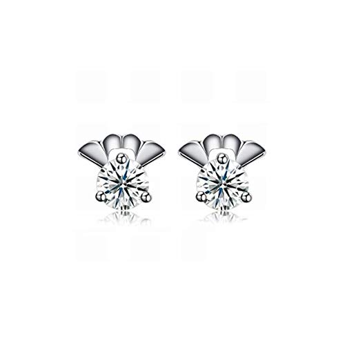 Boucles d'oreilles hypoallergéniques en argent scintillant éventail