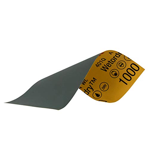 Image of 3M Wetordry Sandpaper, 03001, 1000 Grit, 3 2 /3 in x 9 in