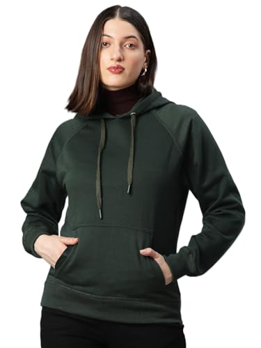 Image of ADBUCKS Women's Cotton Winter Jacket Sweatshirts Casual Drawstring Clothes Pullover Hoodie With Kangaroo Pocket Ii Womens Jacket Ii Winter Sweater Hoodie For Women & Girls