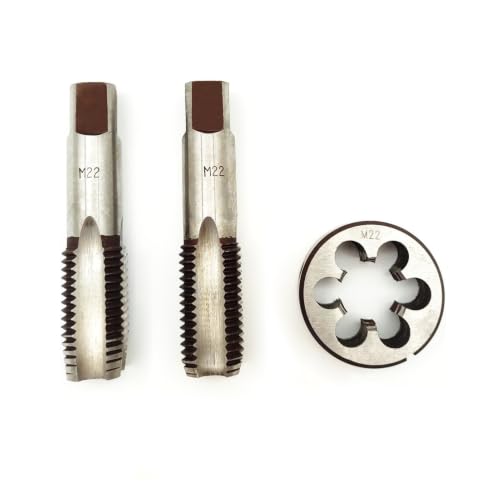 AtticZone M22 x 2.5 Metric Hand Thread Tap and Die Set, Right Hand
