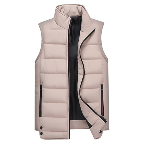 Chaleco acolchado para hombre con cremallera y diseño ligero plegable color negro