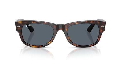 Ray Ban Gafas de sol cuadradas Rb0832s Mega Wayfarer II unisex, Havana/azul, 52 mm