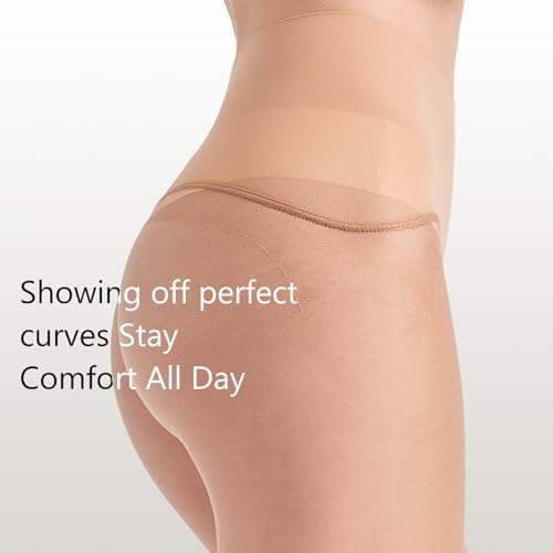 2 Pairs Seamless Pantyhose for Women High Elastic Tummy Control 20D Sheer Gloss Tights with Comfort High Waist4