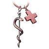 FABACH Äskulapstab Schlüsselanhänger mit medizinischem Kreuz – Krankenschwester Geschenke Pflege Arzt Geschenke Ärzte Schlüsselanhänger Krankenschwester Alten-Pfleger Geschenk Medizin Student