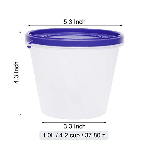 Image of Cutting EDGE Nesterware 1 Ltr Stackable Container (Set of 1, Dark Blue, 3) | BPA-free plastic, stackable design, leak-proof, kitchen storage, pantry, fridge, meal prep, reusable, travel use