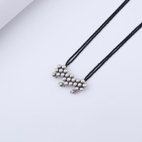 Image of House Of Aadyaa Handmade Silver Mangalsutra for Women | Made in 92.5 Silver | Silver Gifts for Women