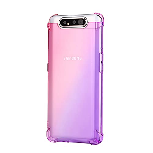 Lavender1 Hülle für Samsung Galaxy A80 Hülle Handyhülle Ultra Clear Weich Klar Slim TPU Silikon Transparent Flexibel Anti-Kratzer Bumper 360-Grad-Schutz Schutzhülle für Samsung A80 Case (A) Cover