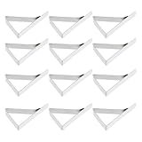 DECHOUS 12 Pinzas para Mantel de Acero Inoxidable, Clips Elásticos Ajustables de 4,5 Cm, Juego de 12 Unidades para Fijar Manteles en Picnic, Bodas y Uso en Exteriores contra Viento