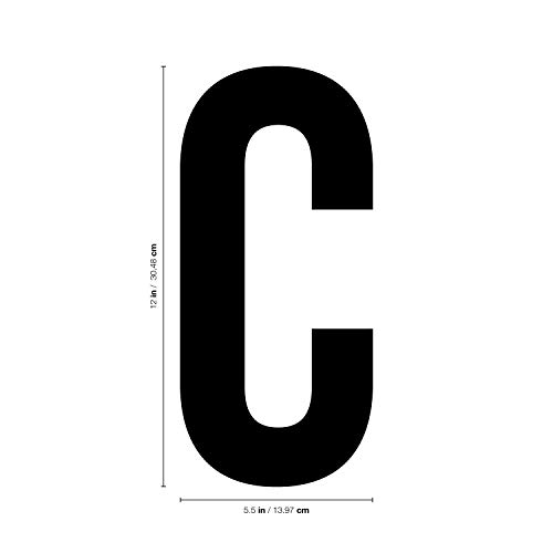 Autocollant vinyle lettre C pour identifier facilement valise et PC - 3