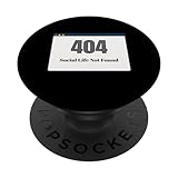 Photo Gallery error 404 - stampa divertente "social life not found" popsockets popgrip intercambiabile Photo Gallery error 404 - stampa divertente "social life not found" popsockets popgrip intercambiabile