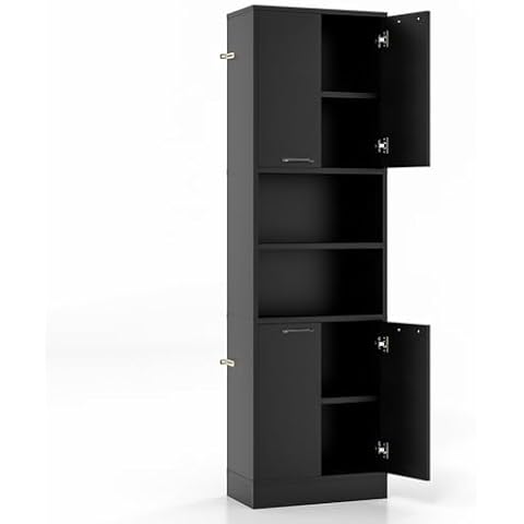 GiantexUK Tall Kitchen Cupboard with Storage Cover
