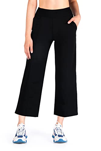 Yogipace Women's UPF 50+ High Waisted Wide Leg Cropped Yoga Pants with Pockets Lightweight Summer Pant,22