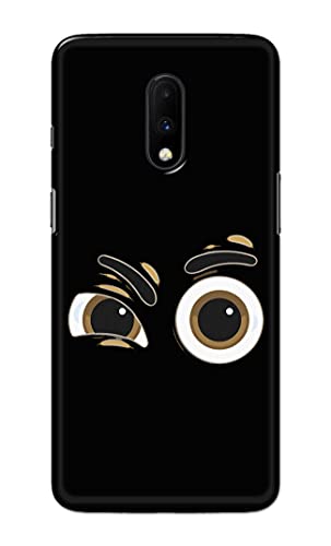 Image of PRINTFIDAA Funky Expression of Cartoon Eyes Printed Designer Hard Back Case Cover for OnePlus 6T / OnePlus 7 -(SS) MVN1004